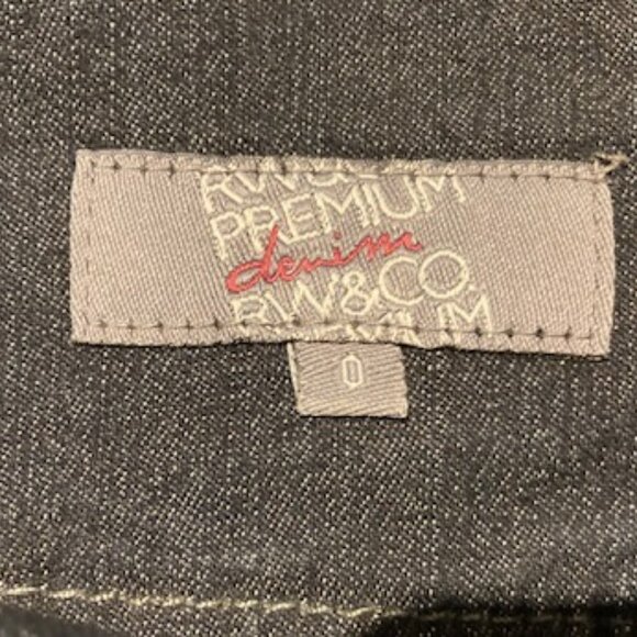 RW&CO. Premium Denim Dark Blue A Line Skirt - Size 0 - Picture 7 of 7